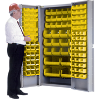 Armoire &agrave; combinaison avec porte creuse, 38" la x 24" p x 72" h, 36 tablettes Mukwa Safety Services