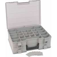 Compartment Case, Plastic, 48 Slots, 15-1/2" W x 11-3/4" D x 5" H, Grey Mukwa Safety Services