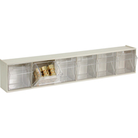 Tip-Out Bins Modular Storage System, 23-5/8" W x 3-5/8" D x 4-1/2" H, 6 Drawers Mukwa Safety Services