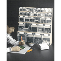 Tip-Out Bins Modular Storage System, 23-5/8" W x 2-1/2" D x 3-1/8" H, 9 Drawers Mukwa Safety Services