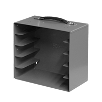Compartment Box Cabinets, Steel, 5 Slots, 11-1/4" W x 6-3/4" D x 10-3/4" H, Grey Mukwa Safety Services