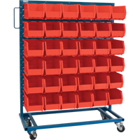 Support mobile pour bacs &agrave; un c&ocirc;t&eacute;, &agrave; un c&ocirc;t&eacute;, 36 bacs, 36" la x 16" p x 46-1/2" h Mukwa Safety Services