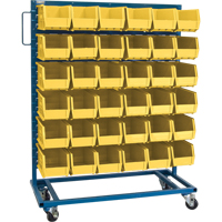 Support mobile pour bacs &agrave; un c&ocirc;t&eacute;, &agrave; un c&ocirc;t&eacute;, 36 bacs, 36" la x 16" p x 46-1/2" h Mukwa Safety Services