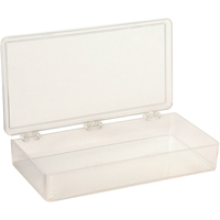 K-Resin Compartment Box, Plastic, 4" W x 8" D x 1-3/16" H, Transparent Mukwa Safety Services