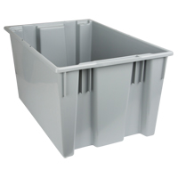 Contenants Stack & Nest, 15" x 29,5" x 19,5", Gris Mukwa Safety Services