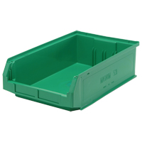 Giant Stacking Containers, 12.375" W x 19.75" D x 5.875" H, Green Mukwa Safety Services