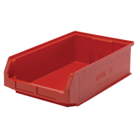 Giant Stacking Containers, 12.375" W x 19.75" D x 5.875" H, Red Mukwa Safety Services