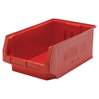 Contenants g&eacute;ants empilables, 12,375" la x 19,75" p x 7,875" h, Rouge Mukwa Safety Services