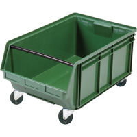 Mobile Giant Stacking Bin, 11-7/8" H x 18-3/8" W x 29" D, 150 lbs. Capacity, Green Mukwa Safety Services