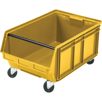 Mobile Giant Stacking Bin, 11-7/8" H x 18-3/8" W x 29" D, 150 lbs. Capacity, Yellow Mukwa Safety Services