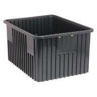 Bacs divisibles conducteurs, Polypropyl&egrave;ne, 17-1/2" la x 22-1/2" p x 8" h, Noir Mukwa Safety Services