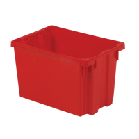 Polylewton Stack-N-Nest&reg; Containers, 12.1" x 19.4" x 12.9", Red Mukwa Safety Services