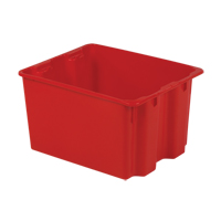 Polylewton Stack-N-Nest&reg; Containers, 12" x 21" x 17", Red Mukwa Safety Services