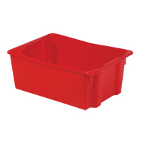 Polylewton Stack-N-Nest&reg; Containers, 10.5" x 26.1" x 18.7", Red Mukwa Safety Services