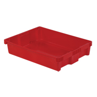 Polylewton Stack-N-Nest&reg; Containers, 6.1" x 29.6" x 22.4", Red Mukwa Safety Services