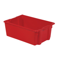 Polylewton Stack-N-Nest&reg; Containers, 10.5" x 28.4" x 18.7", Red Mukwa Safety Services
