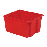 Polylewton Stack-N-Nest&reg; Containers, 13" x 24" x 20", Red Mukwa Safety Services