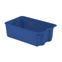 Polylewton Stack-N-Nest&reg; Containers, 7.9" x 24" x 14.1", Blue Mukwa Safety Services