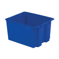 Polylewton Stack-N-Nest&reg; Containers, 12" x 21" x 17", Blue Mukwa Safety Services
