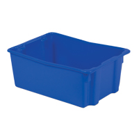 Polylewton Stack-N-Nest&reg; Containers, 10.5" x 26.1" x 18.7", Blue Mukwa Safety Services