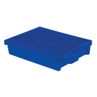 Polylewton Stack-N-Nest&reg; Containers, 6.1" x 29.6" x 22.4", Blue Mukwa Safety Services