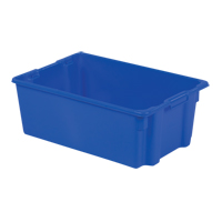 Polylewton Stack-N-Nest&reg; Containers, 10.5" x 28.4" x 18.7", Blue Mukwa Safety Services