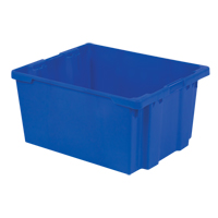 Polylewton Stack-N-Nest&reg; Containers, 15.1" x 30.1" x 24", Blue Mukwa Safety Services