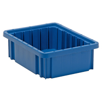 Divider Box&reg; Containers, Plastic, 10.9" W x 8.3" D x 3.5" H, Blue Mukwa Safety Services