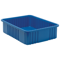 Divider Box&reg; Containers, Plastic, 22.5" W x 17.5" D x 6" H, Blue Mukwa Safety Services