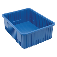 Divider Box&reg; Containers, Plastic, 22.5" W x 17.5" D x 8" H, Blue Mukwa Safety Services