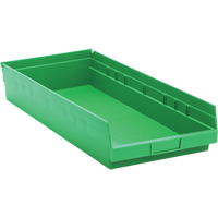 Bacs pour tablette, 11-1/8" la x 4" H x 23-5/8" p, Vert, Capacit&eacute; 50 lb Mukwa Safety Services