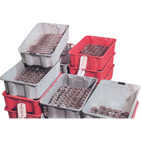 Stack-N-Nest&reg; Plexton Containers, 20.1" W x 42.5" D x 14.1" H, Grey Mukwa Safety Services