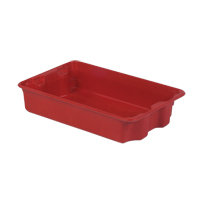 Stack-N-Nest&reg; Plexton Containers, 14.8" W x 24.3" D x 5.1" H, Red Mukwa Safety Services