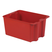 Stack-N-Nest&reg; Plexton Containers, 19.9" W x 27.5" D x 14" H, Red Mukwa Safety Services