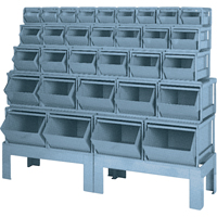 Pre-Engineered Bin Combinations, 1000 lbs. Cap., 68" W x 19-1/2" D x 55 1/4" H, Blue Mukwa Safety Services