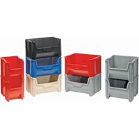 Contenants &agrave; empiler g&eacute;ants, 16,5" la x 17,5" p x 12,5" h, Gris Mukwa Safety Services