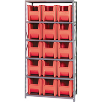 &eacute;l&eacute;ment de rayonnage, Acier, Sans boulons, Capacit&eacute; 800 lb, 36" la x 75" h x 18" p Mukwa Safety Services