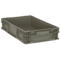 Contenant pliable et empilable, 15" la x 24" p x 5" h, Gris Mukwa Safety Services