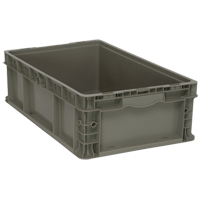 Contenant pliable et empilable, 15" la x 24" p x 7,5" h, Gris Mukwa Safety Services