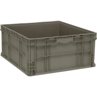 Contenant empilable, 22,5" la x 22,5" p x 11" h, Gris Mukwa Safety Services