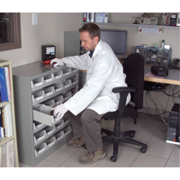 Casier robuste pour pi&egrave;ces KPC-HD, Acier galvanis&eacute;, 30 tiroirs, 34-3/5" x 15-7/10" x 34-3/5", Gris Mukwa Safety Services