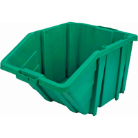 Jumbo Plastic Bin, 15-1/2" W x 13" H x 25" D, Green, 200 lbs. Capacity Mukwa Safety Services
