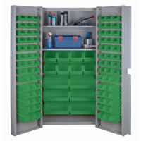 Deep Door Combination Cabinets, 38" W x 24" D x 72" H, Grey Mukwa Safety Services