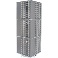 Heavy-Duty Industrial Carousel Drawer Cabinet, Steel, 384 Drawers, 27" W x 27" D x 80" H, Grey Mukwa Safety Services