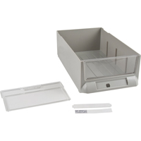 Tiroir de rechange pour armoires de pi&egrave;ces KPC-200, Plastique, 5-3/8" la x 9-13/16" p, 3-3/10" h, Gris Mukwa Safety Services