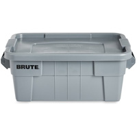 Bac de stockage Brute avec couvercle, 27,88” p x 16,5” la x 10,7" h, Capacit&eacute; 112 lb, Gris Mukwa Safety Services
