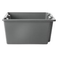 Caisse-palette empilable et emboîtable, 10" x 15,5" x 19,5", Gris Mukwa Safety Services
