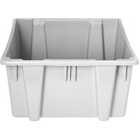 Caisse-palette empilable et emboîtable, 13" x 15,5" x 19,5", Gris Mukwa Safety Services