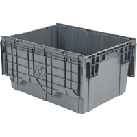Contenants de distribution Flipak en plastique poly&eacute;thyl&egrave;ne (PE), 39" x 14" x 13", Gris Mukwa Safety Services