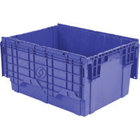 Contenants de distribution Flipak en plastique poly&eacute;thyl&egrave;ne (PE), 27,9" x 20,9" x 15,2", Bleu Mukwa Safety Services
